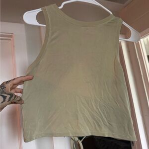 Lulu Lemon Pale Yellow open back muscle tank